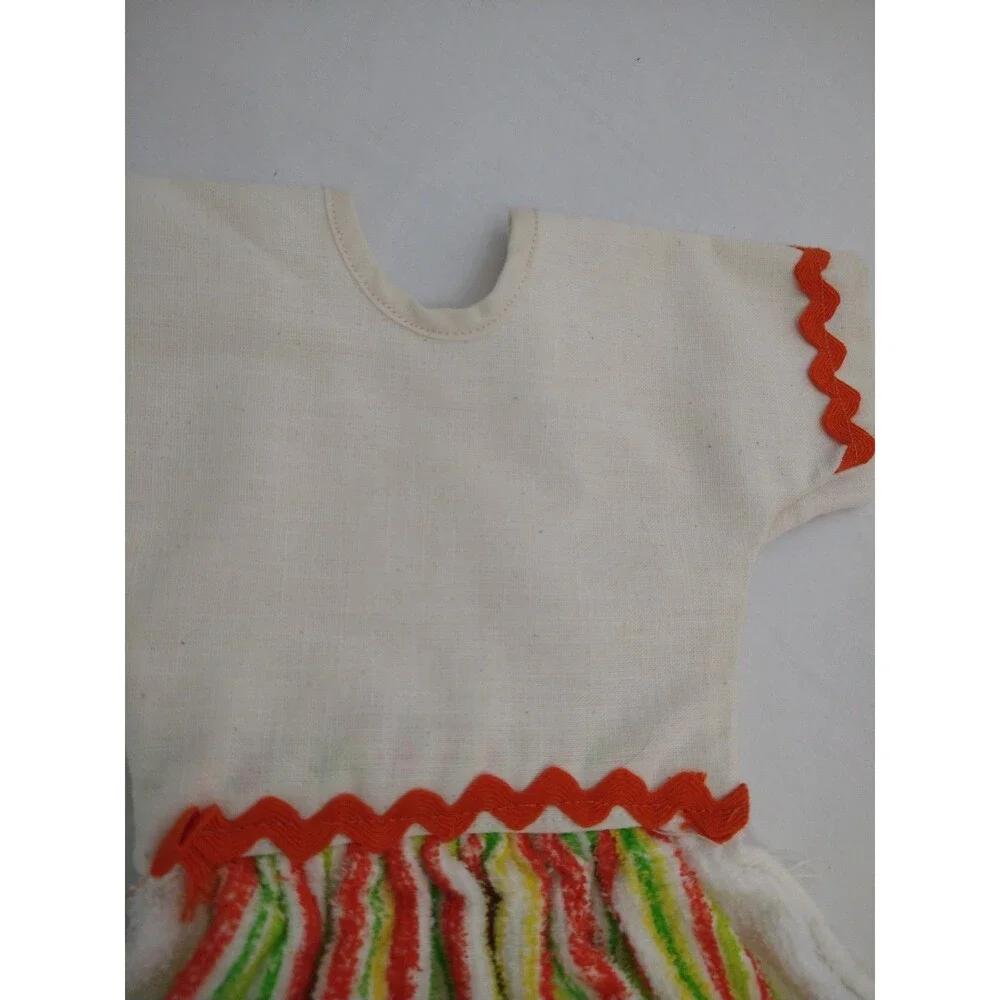 Kitchen Vintage Retro Starter SET 2-Crochet Trivet/Hot Pad 1-Hand Towel Dress